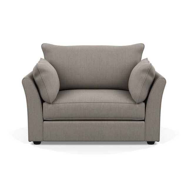 Heal's Tailor Loveseat Broad Weave Pebble Black Beech Feet