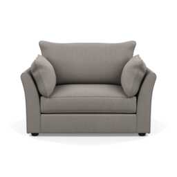 Heal's Tailor Loveseat Broad Weave Pebble Black Beech Feet
