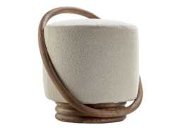 Porada Smile Pouf in Bouclage 01 and Canapa Stained Ash