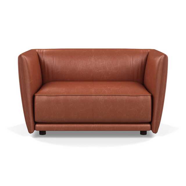 Heal's Valley Loveseat Stonewash Light Brown Walnut Stain Feet - image 1