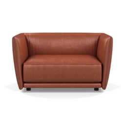 Heal's Valley Loveseat Stonewash Light Brown Walnut Stain Feet