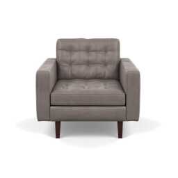 Heal's Hepburn Armchair Daino Leather Elephant Black Feet