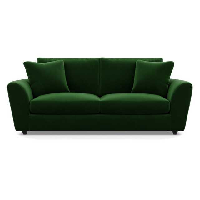 Heal's Snooze 4 Seater Sofa Smart Velvet Forest Black Feet