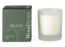 Heal's Woodnotes Leather Oud & Elm Scented Glass Candle