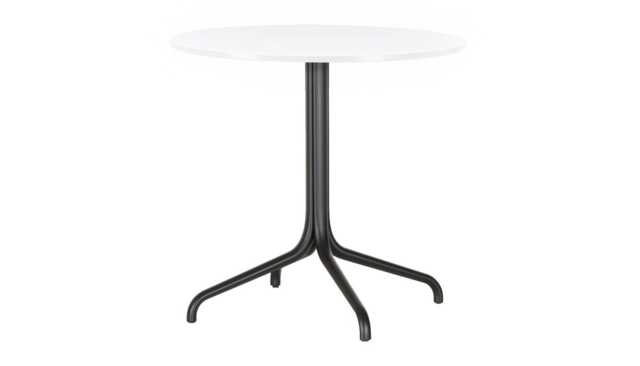 Vitra Belleville Round Table White Top Deep Black Base - image 1