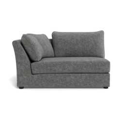 Heal's Tailor Large Curved Left Hand Facing Corner Unit Melton Wool Shale Black Feet