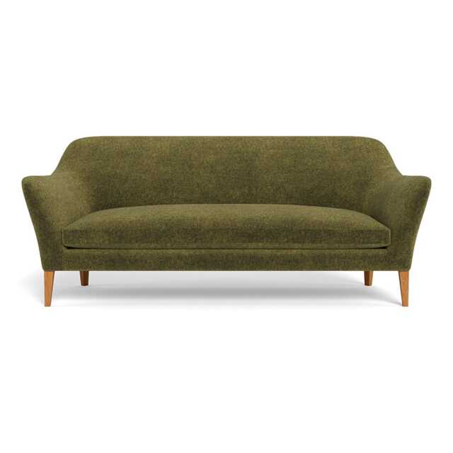 Heal's Wallis 4 Seater Sofa Boucle Velvet Wilder Stained Oak Feet - image 1