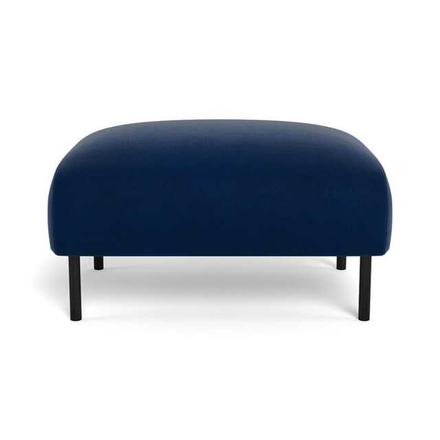 Heal's Alto Ottoman Velvet Midnight Black Feet - image 1