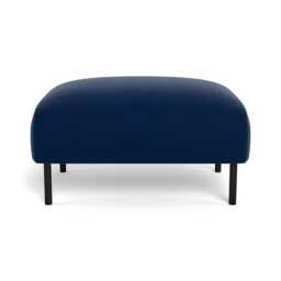 Heal's Alto Ottoman Velvet Midnight Black Feet - thumbnail 1