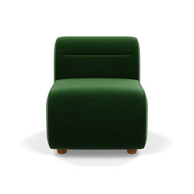 Heal's Lilli Small Single Module Smart Velvet Forest Natural Beech Feet