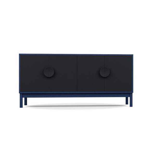 Heal's Tinta Sideboard Blue Stain Frame Black Stain Doors - image 1
