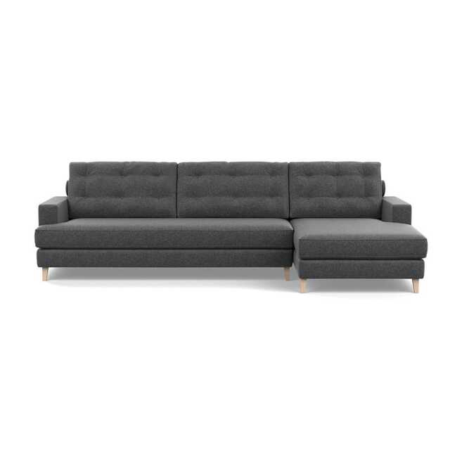 Heal's Mistral Right Hand Facing Corner Sofa Melton Wool Granite Natural Feet