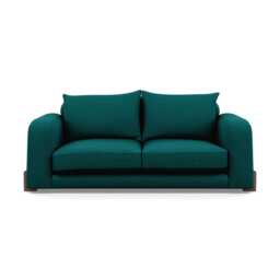 Heal's Nuvola 2 Seater Sofa Brushed Cotton Pine Walnut Stained Feet