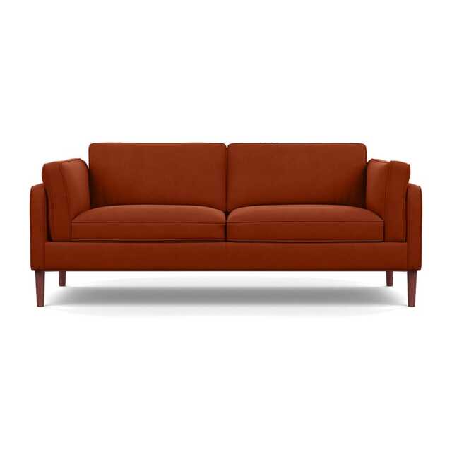 Heal's Sonno 3 Seater Nobilis Velvet Rust Walnut Feet