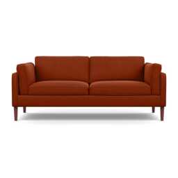 Heal's Sonno 3 Seater Nobilis Velvet Rust Walnut Feet