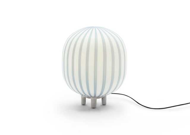 Established & Sons Filigrana T2 Cylinder Table Lamp White/Blue - image 1