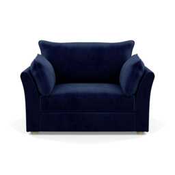 Heal's Tailor Loveseat Smart Luxe Velvet Midnight Natural Beech Feet