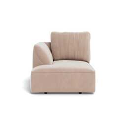 Heal's Morven Left Hand Facing Chaise Unit Smart Velvet Pebble