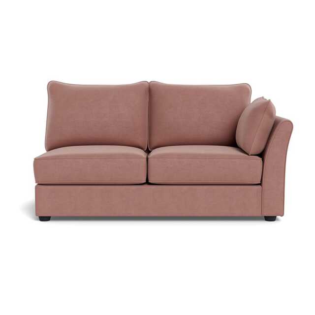 Heal's Tailor Medium Unit Right Hand Facing Smart Luxe Velvet Dusky Pink Black Beech Feet