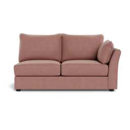 Heal's Tailor Medium Unit Right Hand Facing Smart Luxe Velvet Dusky Pink Black Beech Feet
