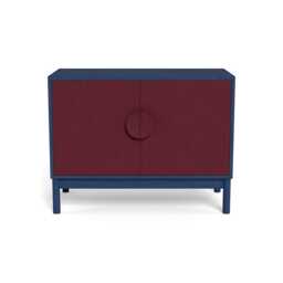 Heal's Tinta Small Sideboard Blue Stain Carcass Red Stain Doors