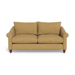 Heal's Devon 3 Seater Boucle Tweed Citrine Walnut Stained Beech Feet