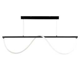 Heal's Wave LED Long Pendant Black Chrome - thumbnail 1