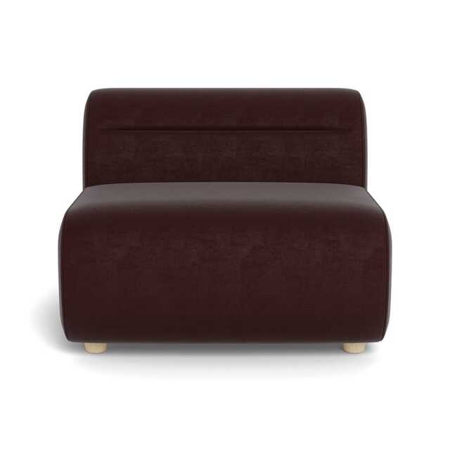 Heal's Lilli Large Single Module Smart Luxe Velvet Acorn Natural Beech Feet