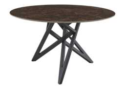 Ligne Roset Ennea Round Dining Table in Emperador Ceramic
