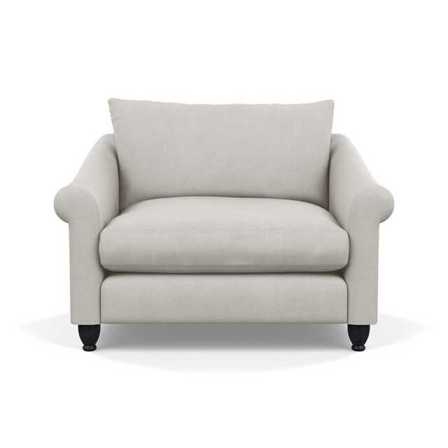 Heal's Devon Loveseat Capelo Linen-Cotton Sea Salt Black Stain Beech Feet - image 1
