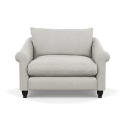 Heal's Devon Loveseat Capelo Linen-Cotton Sea Salt Black Stain Beech Feet - thumbnail 1