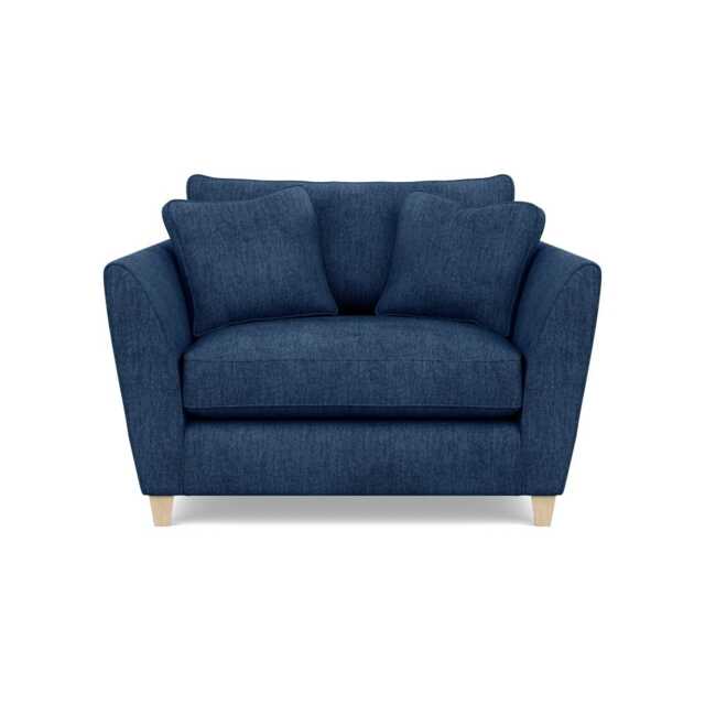 Heal's Torino Loveseat Broad Weave Lagoon Natural Feet
