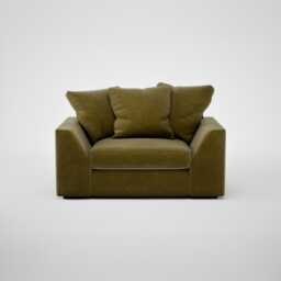Heal's Cumulus Loveseat Smart Luxe Velvet Peridot Black Feet