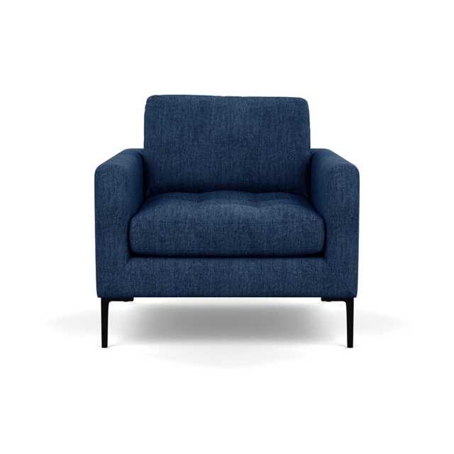 Heal's Eton Armchair Broad Weave Lagoon Black Feet