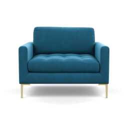 Heal's Eton Loveseat Smart Velvet Ocean Brass Feet