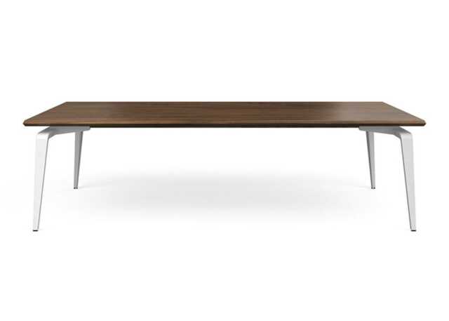 Ligne Roset Odessa Dining Table European Walnut White Legs 260 x 98cm