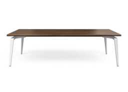 Ligne Roset Odessa Dining Table European Walnut White Legs 260 x 98cm