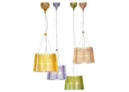 Kartell Ge' Pendant Light White Shade Gold Interior - thumbnail 2