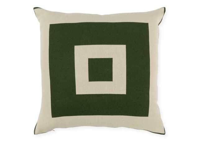 Ambar Exclusive Bold Frame Square Cushion Forest Green