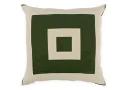 Ambar Exclusive Bold Frame Square Cushion Forest Green