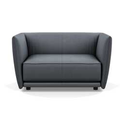 Heal's Valley Loveseat Siena Cotton Shale Grey Walnut Stain Feet - thumbnail 1