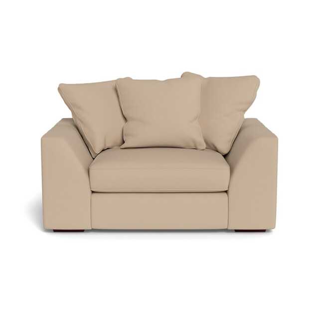 Heal's Cumulus Loveseat Capelo Linen-Cotton Bamboo Black Feet