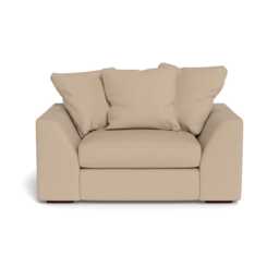 Heal's Cumulus Loveseat Capelo Linen-Cotton Bamboo Black Feet