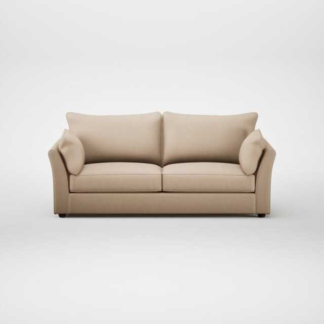 Heal's Tailor 4 Seater Sofa Smart Cotton Linen Rice Walnut Stained Feet - image 1