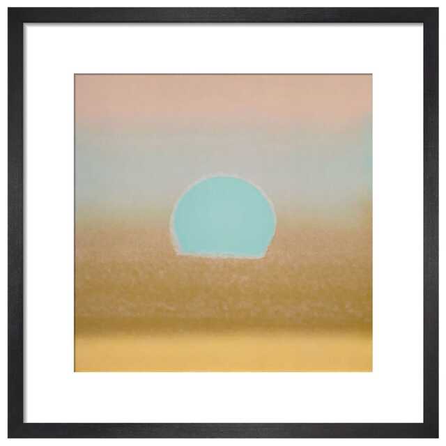 KING & MCGAW Sunset, 1972 (gold, blue) by Andy Warhol Framed Print