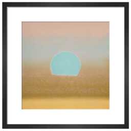 KING & MCGAW Sunset, 1972 (gold, blue) by Andy Warhol Framed Print