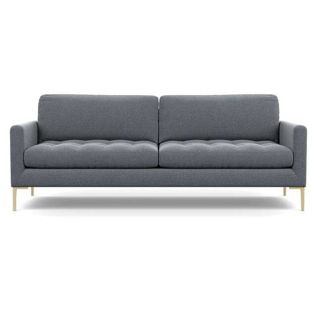 Heal's Eton 4 Seater Sofa Textured Boucle Steel Brass Feet