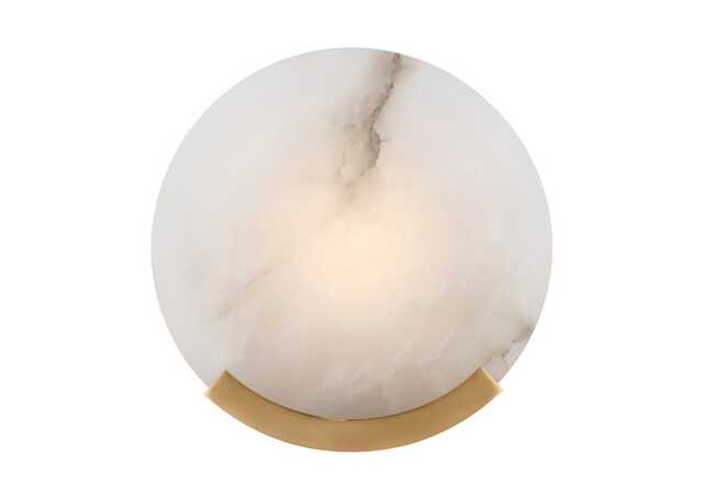 "Visual Comfort Melange Round Sconce Antique Brass 7"""
