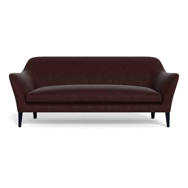 Heal's Wallis 4 Seater Sofa Smart Luxe Velvet Acorn Black Painted Oak Feet - image 1