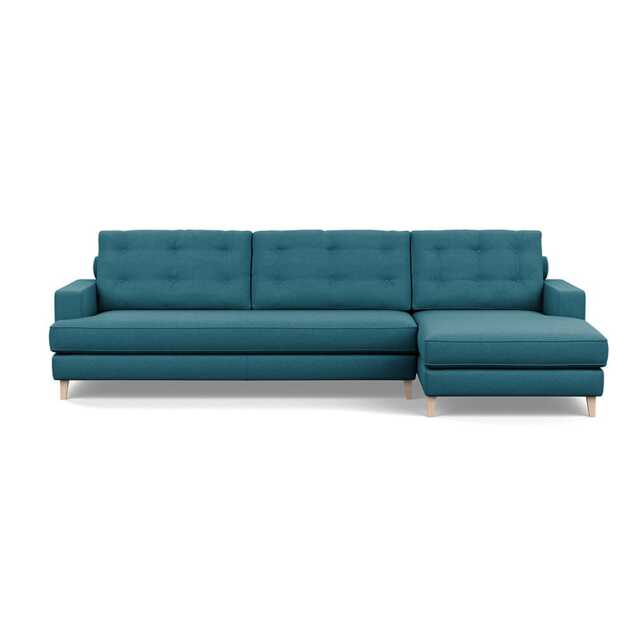 Heal's Mistral Right Hand Facing Corner Sofa Brushed Cotton Cadet Natural Feet